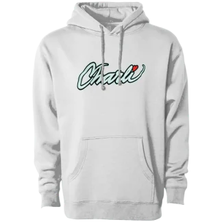 White Charli Script Hoodie